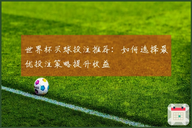 世界杯买球投注推荐：如何选择最优投注策略提升收益